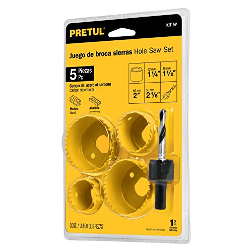 [23550] Kit 5 Brocasierras Wood, Blister, Pretul