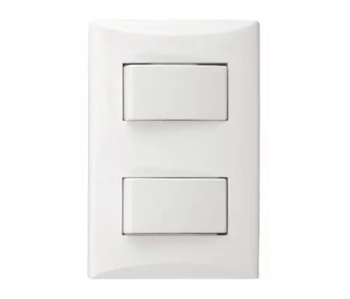 [IN02] INTERRUPTOR DOBLE 13A 125V BLANCO PLATA EAGLE