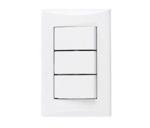 [SWTRI] SWITCH TRIPLE 15A 125V BLANCO PLATA EAGLE