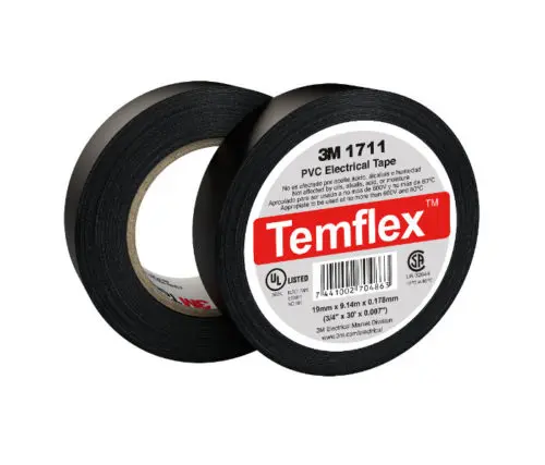 [165BK3A] CINTA # 165 TEMFLEX 3/4 X30 PEQUENA NEGRA 3M