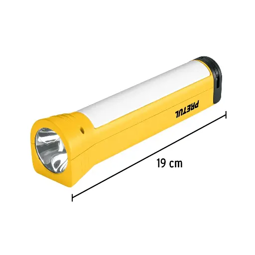 [26070] Linterna recargable con lámpara de emergencia.280 lm. pretul