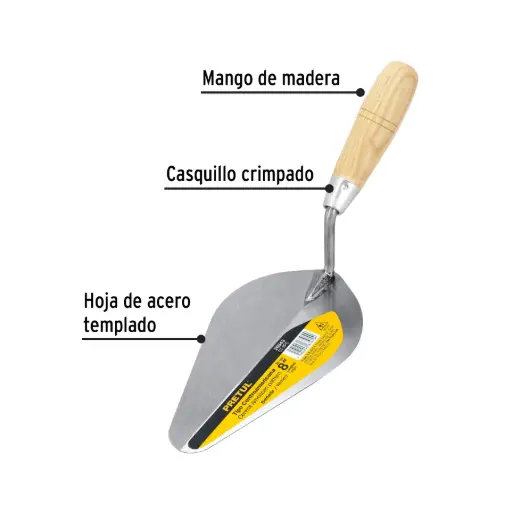 [20543] Cuchara Para Albañil, 8', Pretul, Tipo Centroamericana 