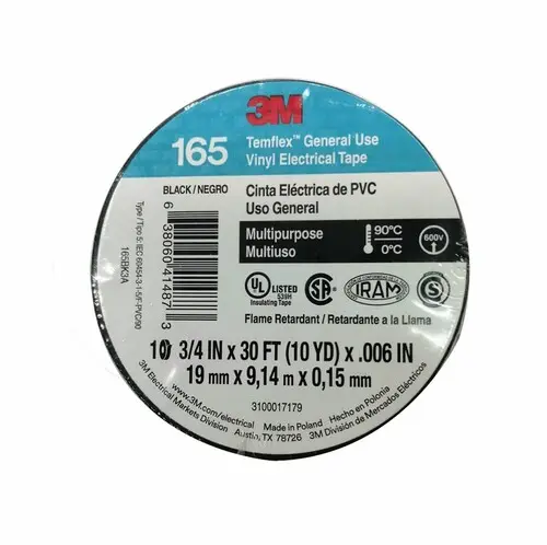 [CIN29 679056] CINTA AISLANTE 3/4 PLG 10 YDAS NEGRA 165