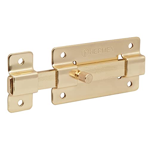 [43726] Pasador de barra plana 4" acabado latón, HERMEX.